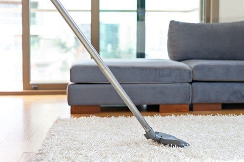 Clean, freshly detailed living room interior after a deep cleaning by The Horses Construction Services